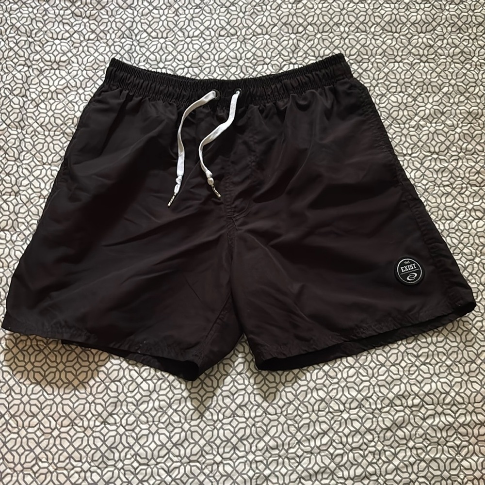 Exist Swim men’s large quick dry sport board shorts, black